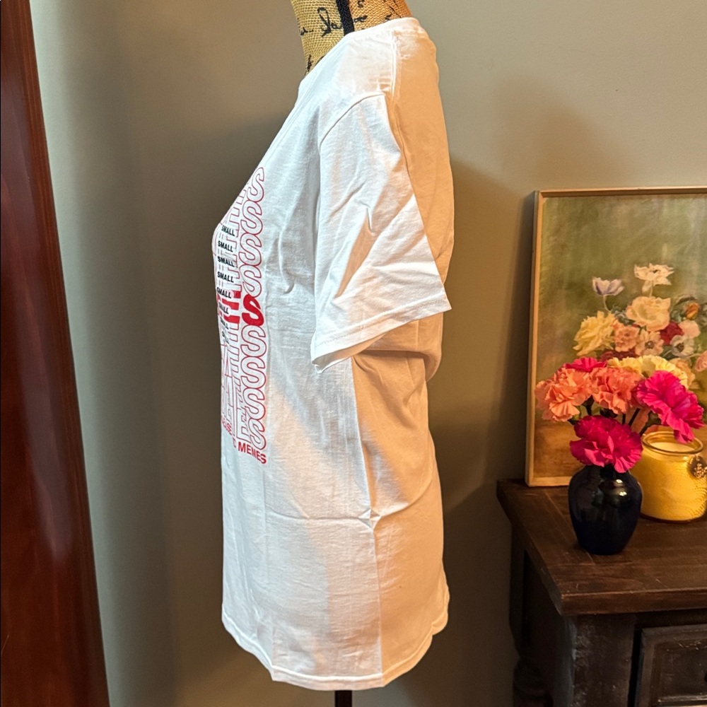 Send Memes Fruit of the Loom White T-Shirt. Size small. NWT. - Picture 5 of 10